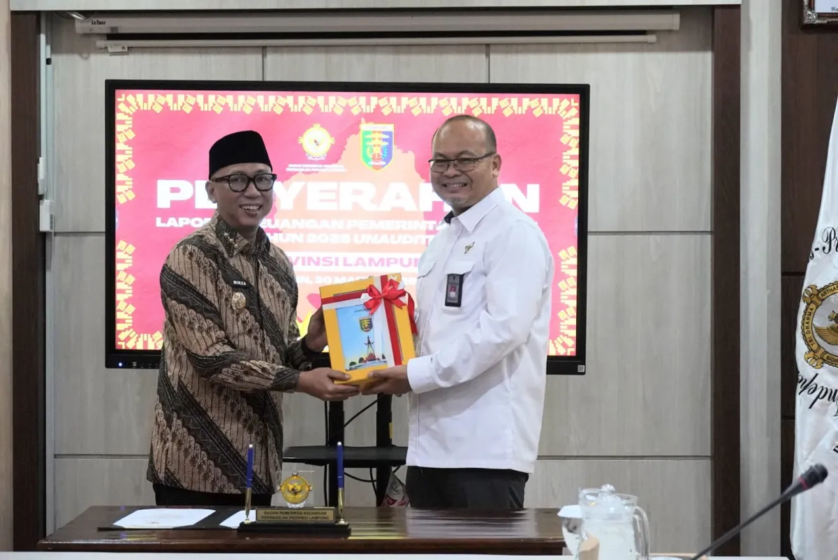 Gubernur Lampung Serahkan LKPD 2025 ke BPK, Pemeriksaan Terinci Dijadwalkan Awal April