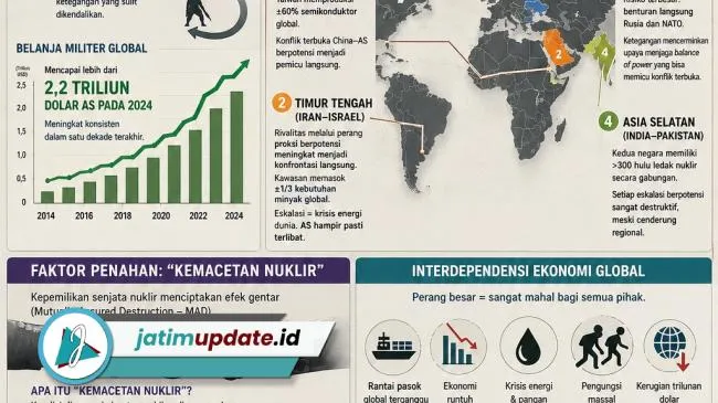 Wacana Perang Dunia III Menguat: Periode Rawan 2026–2029 dan Titik Panas Global