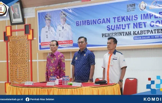 Bupati Nias Selatan Resmikan Bimtek Implementasi Aplikasi Sumut Net Corporate