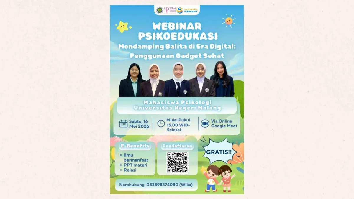 Webinar Psikoedukasi Bahas Pendampingan Gadget Sehat untuk Balita di Era Digital