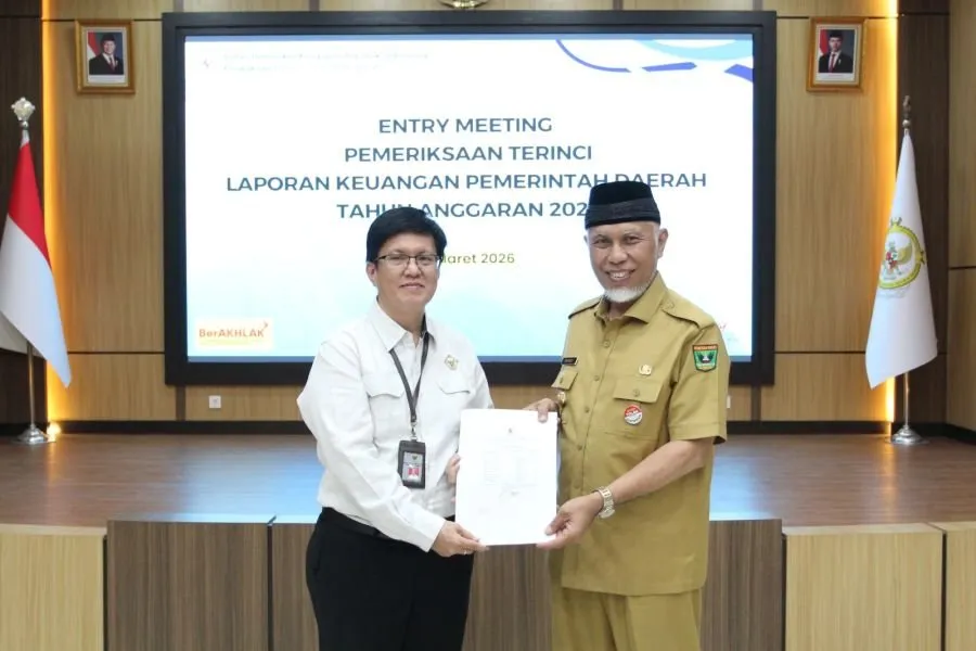 Gubernur Sumbar Serahkan LKPD 2025 ke BPK, Tekankan Transparansi dan Akuntabilitas APBD