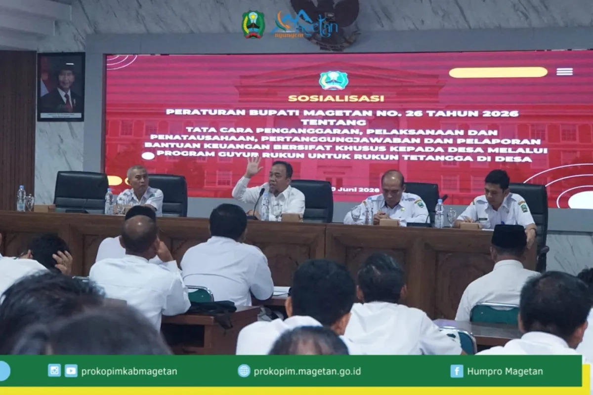 Pemkab Magetan Sosialisasikan Perbup Program Guyub Rukun, Wabup Tekankan Transparansi dan Akuntabilitas