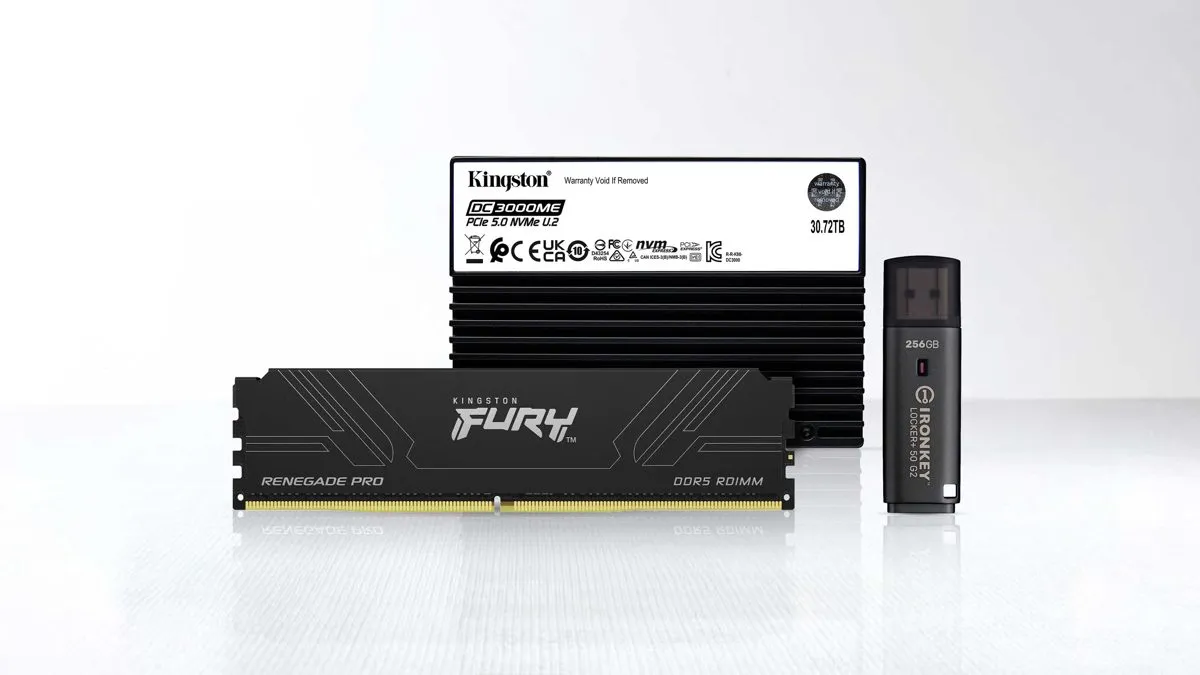 Kingston Luncurkan Memori DDR5 RDIMM, USB Terenkripsi IronKey G2, dan SSD Enterprise Gen5 untuk Pasar Profesional