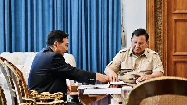 Prabowo Bertemu Luhut di Istana Bahas Antisipasi Dampak Konflik Global dan Digitalisasi Bansos