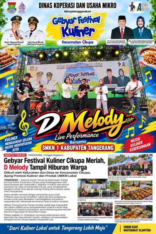 Gebyar Festival Kuliner Cikupa Hadirkan Produk UMKM dan Hiburan Musik D’Melody