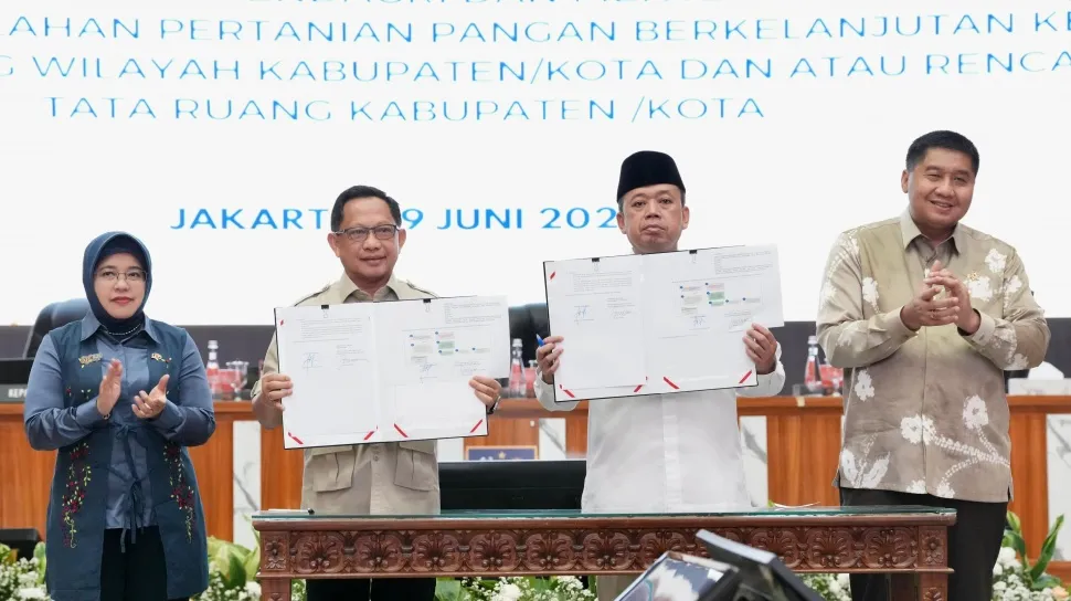 Mendagri dan Menteri ATR/BPN Terbitkan SEB Integrasi LP2B ke Tata Ruang Daerah
