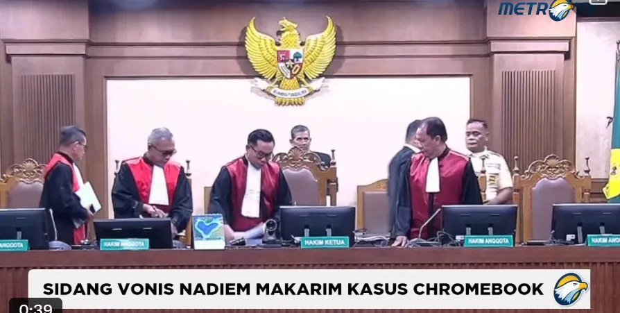 Vonis 10 Tahun untuk Nadiem Makarim, Sidang Ricuh Usai Majelis Hakim Langsung Tinggalkan Ruang Sidang