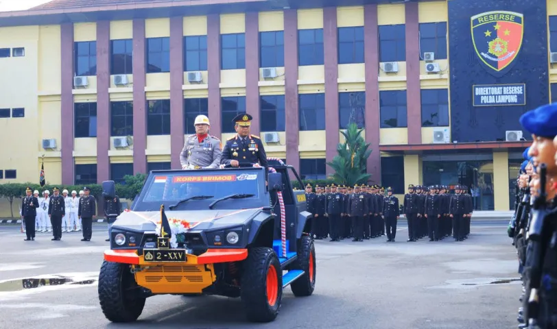 Upacara Hari Bhayangkara ke-80 di Polda Lampung, Wakapolda Bacakan Amanat Presiden soal Profesionalisme dan Transparansi