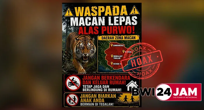 Balai TN Alas Purwo Tegaskan Isu Harimau Lepas di Banyuwangi Adalah Hoaks