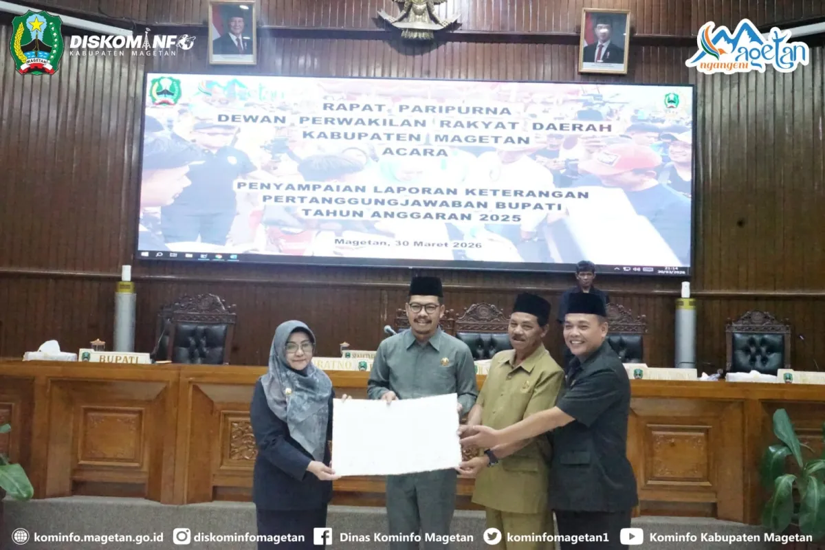 LKPJ Magetan 2025 Disampaikan ke DPRD, Realisasi Pendapatan Lampaui Target dan Indikator Kesejahteraan Membaik
