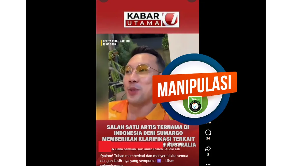 Klaim Denny Sumargo Umumkan Dana Bantuan DAP Australia untuk Umat Kristen Disebut Hoaks