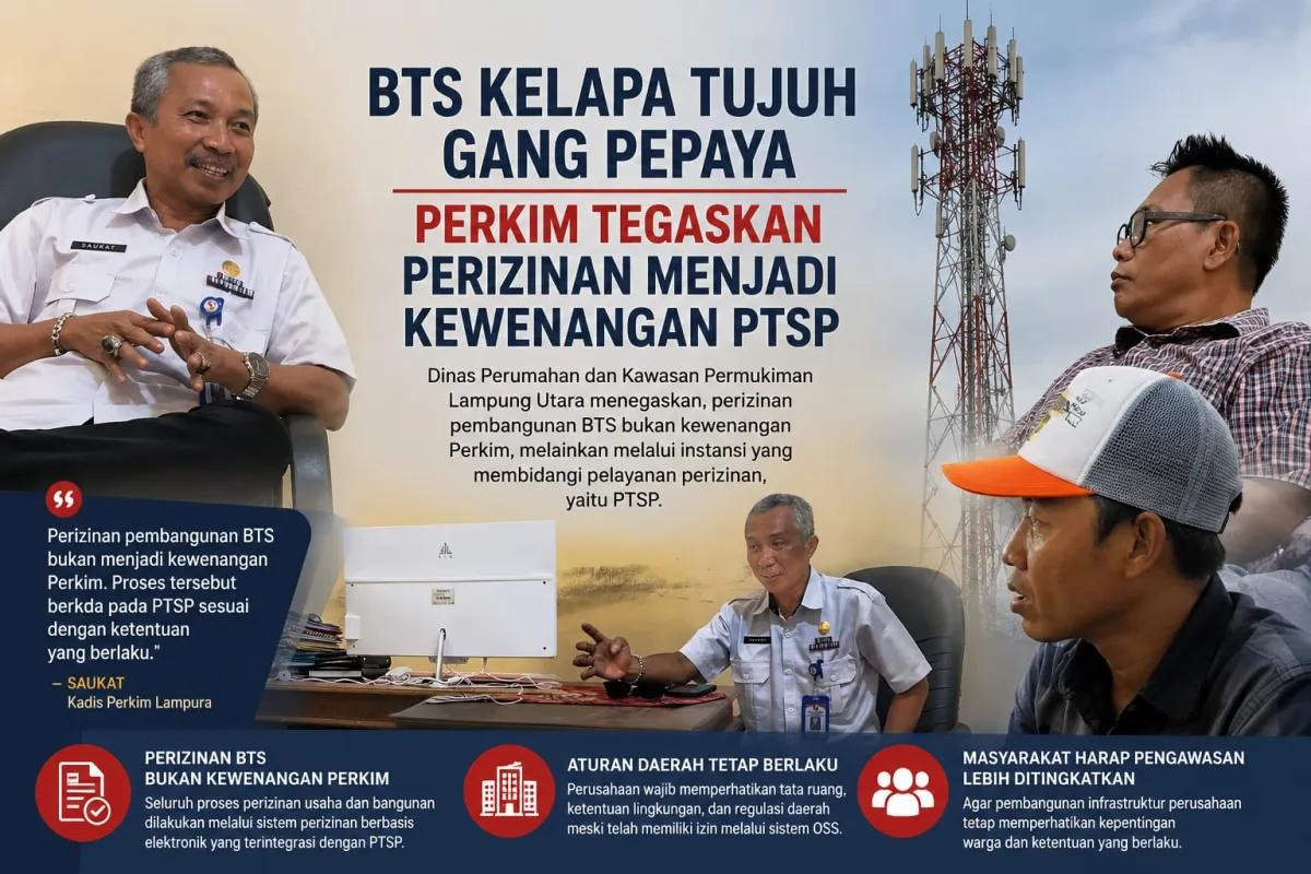 BTS di Kelapa Tujuh Jadi Polemik, Perkim Lampung Utara Tegaskan Izin Bukan Kewenangannya