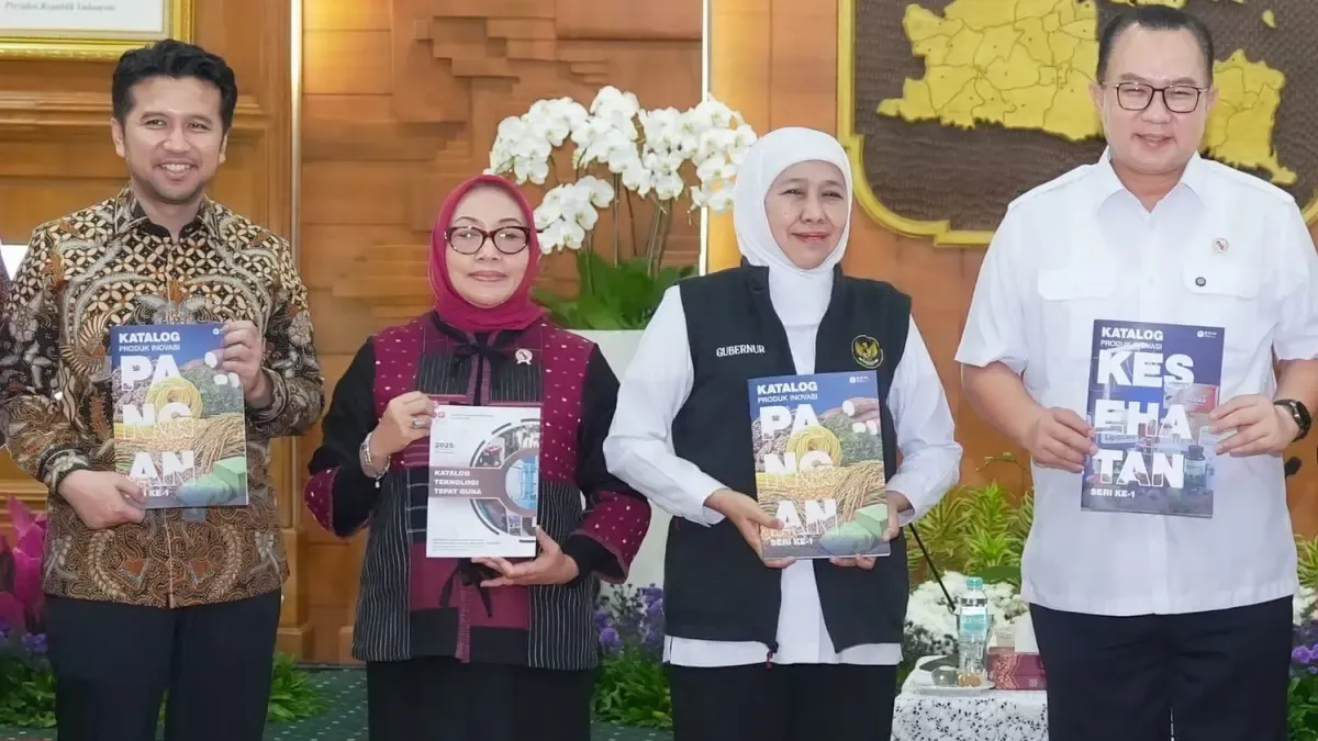 Gubernur Khofifah Terima Kepala BRIN di Grahadi, Bahas Kolaborasi Penguatan Riset dan Hilirisasi Inovasi