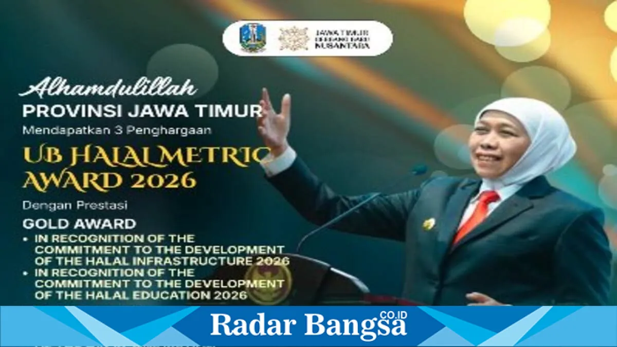 Jawa Timur Raih Tiga Penghargaan UB Halal Metric Award 2026, Khofifah: Halal Jadi Nilai Ekonomi