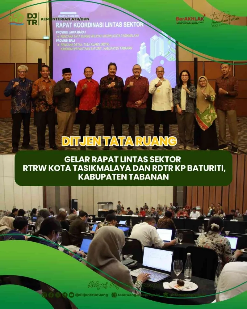 Ditjen Tata Ruang Gelar Rapat Lintas Sektor Bahas Revisi RTRW Tasikmalaya dan RDTR Perkotaan Baturiti Tabanan