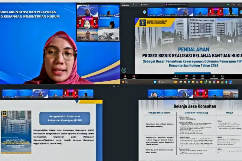 Kanwil Kemenkum Sulbar Ikuti Rapat Pendalaman Proses Bisnis Belanja Bantuan Hukum