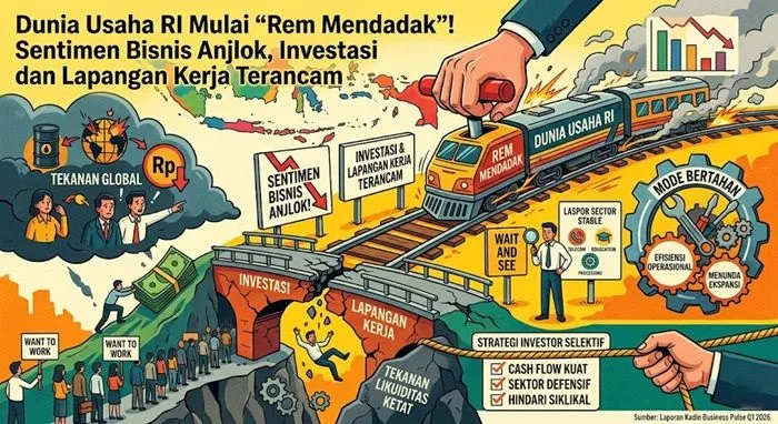 Survei Kadin: Sentimen Bisnis Melemah pada Kuartal I 2026, Investasi dan Ekspansi Tertahan