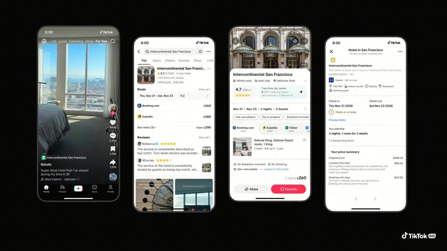 TikTok Luncurkan TikTok GO, Pengguna di AS Bisa Pesan Hotel dan Tiket Wisata Langsung dari Aplikasi