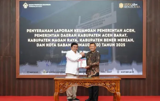 Pemkot Sabang Serahkan Laporan Keuangan 2025 ke BPK Perwakilan Aceh
