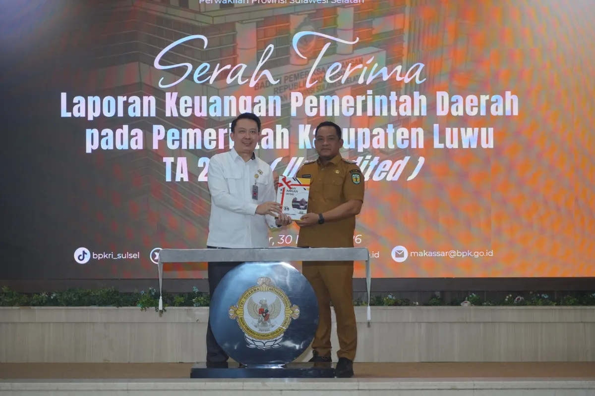 Pemkab Luwu Serahkan LKPD Unaudited TA 2025 ke BPK Sulsel