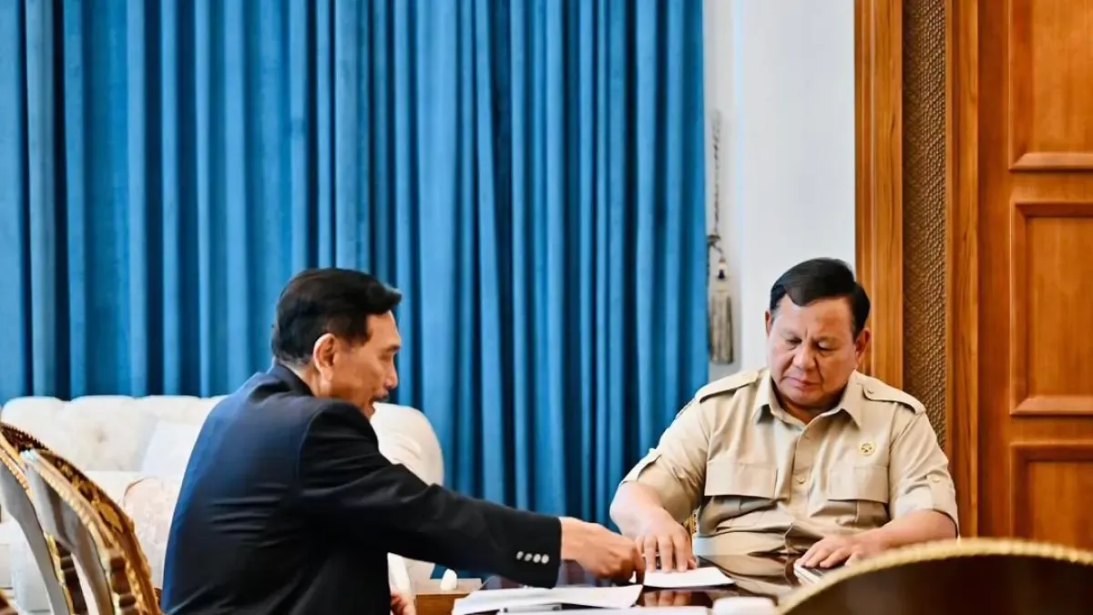 Prabowo Bertemu Luhut di Istana Merdeka, Bahas Kondisi Ekonomi dan Antisipasi Konflik Global