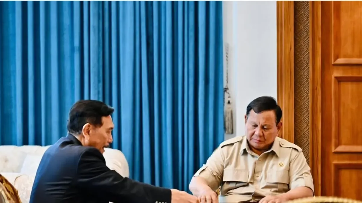 Prabowo Bertemu Luhut di Istana, Bahas Antisipasi Dampak Konflik Global terhadap Ekonomi