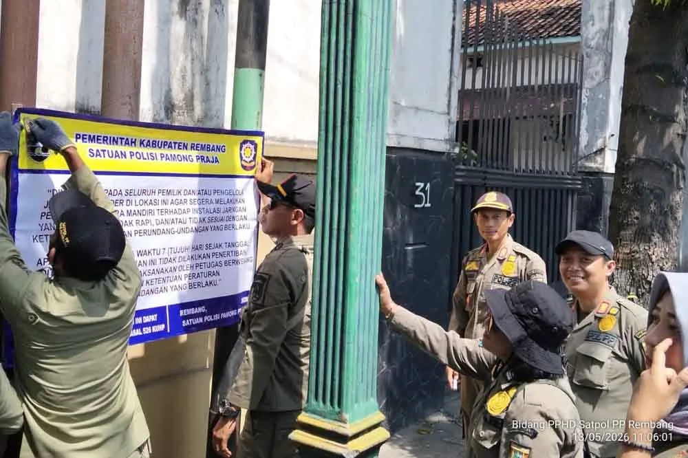 Pemkab Rembang Tertibkan Kabel Internet di Perkotaan, Pemilik Jaringan Diminta Menata Mandiri
