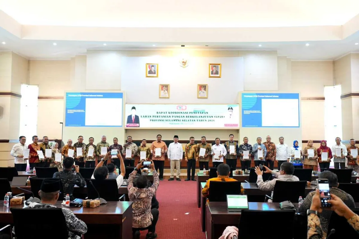 Menteri ATR/BPN Apresiasi Sulsel Capai 88,05% Perlindungan LP2B, Lampaui Target Nasional Lebih Cepat