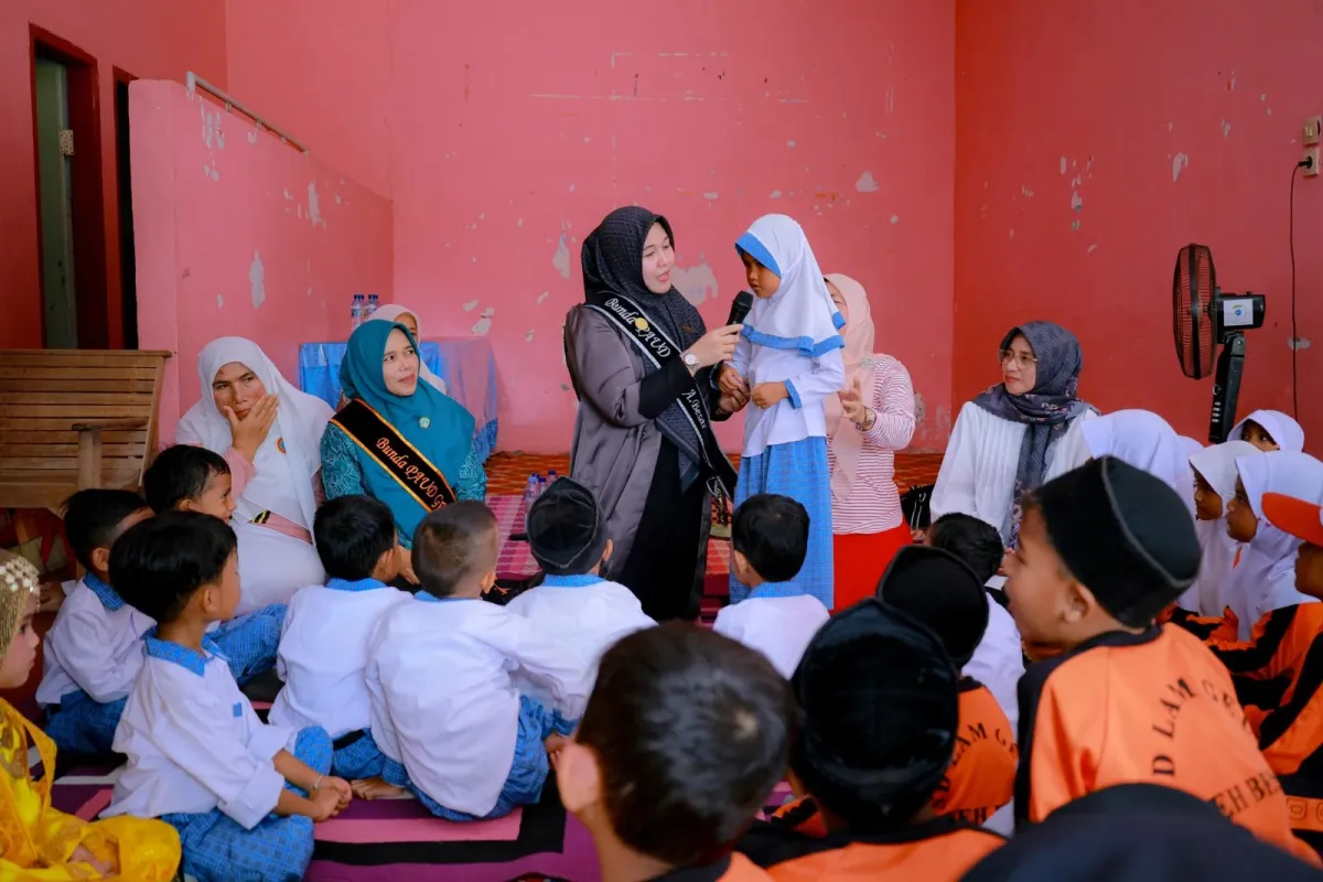 Bunda PAUD Aceh Besar Ajak Anak TK Kenali Pola Hidup Sehat dan Gizi Sejak Dini