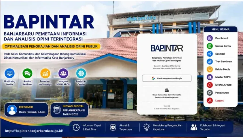 Pemko Banjarbaru Kembangkan BAPINTAR untuk Pantau Opini Publik Secara Real Time