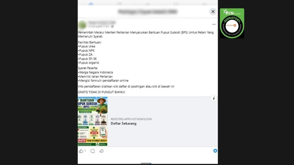 Kementan Tegaskan Tidak Ada Link Pendaftaran Bantuan Pupuk Bersubsidi di Media Sosial