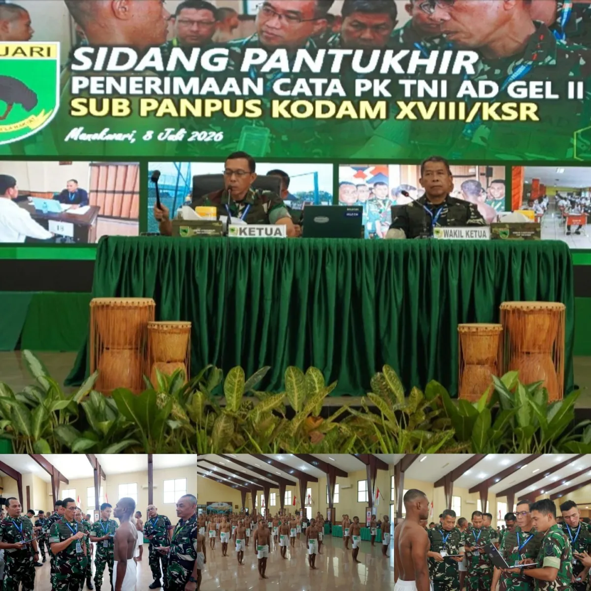 348 Calon Tamtama Ikuti Sidang Sub Panpus Penerimaan TNI AD di Manokwari