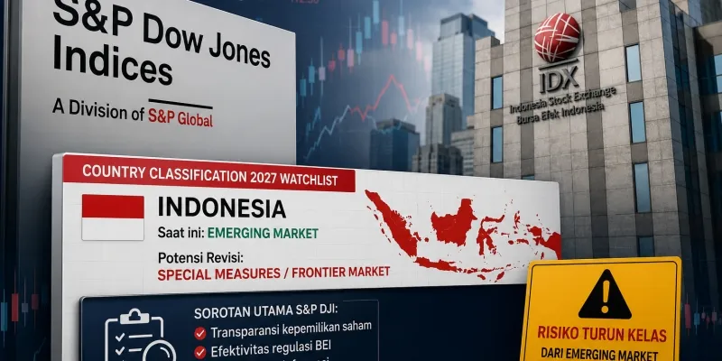 S&P DJI Masukkan Indonesia ke Watchlist 2027, Pasar Modal Berisiko Turun dari Emerging Market