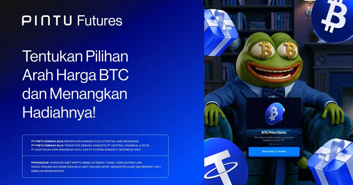 PINTU Rilis BTC Price Game, Gim Edukatif untuk Melatih Analisis Pergerakan Harga Bitcoin