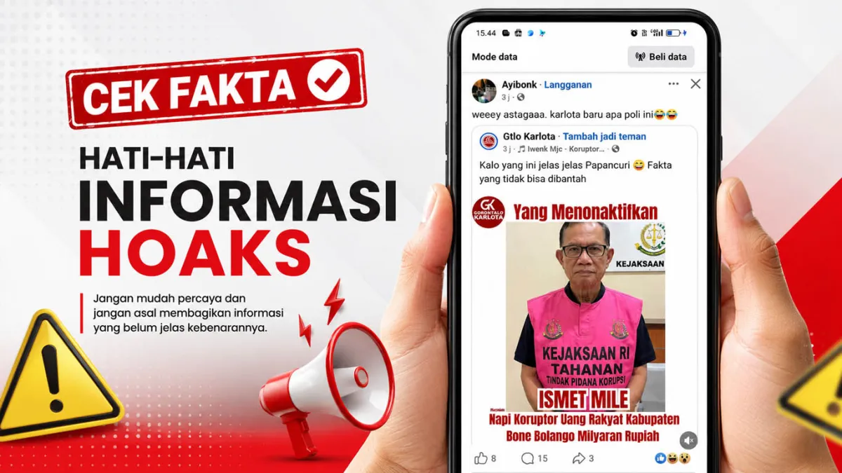 Cek Fakta: Foto Ismet Mile Berrompi Tahanan Kejaksaan Disebar Ulang, Kejati Gorontalo Pastikan Tidak Ada Penahanan Saat Ini