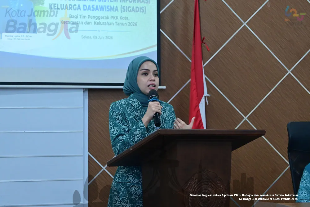 TP PKK Kota Jambi Gelar Seminar Implementasi Aplikasi PKK Bahagia dan Sosialisasi Si Gadis 2026