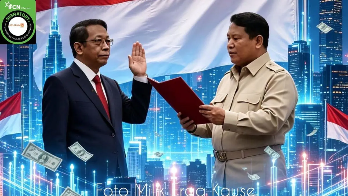 Cek Fakta: Foto Prabowo Melantik Mahfud MD sebagai Jaksa Agung Terbukti Hoaks