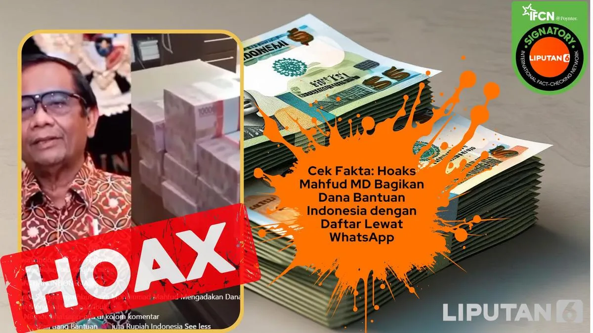 Hoaks Catut Nama Mahfud Md Kembali Beredar di Media Sosial, Modusnya Video Bantuan dan Tautan WhatsApp