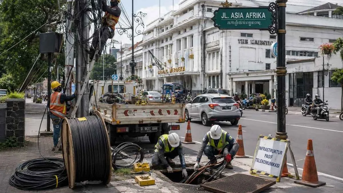 Pemkot Bandung Mulai Pemotongan Kabel Udara 2 Juni, 36 Ruas Jalan Dijadwalkan Terdampak