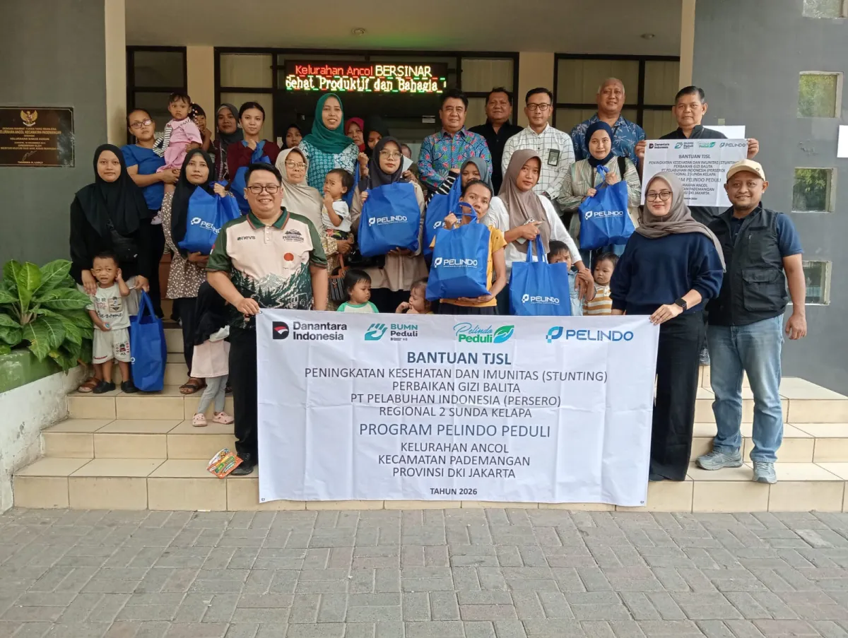 Pelindo Regional II Sunda Kelapa dan Kelurahan Ancol Salurkan Bantuan untuk Balita Stunting