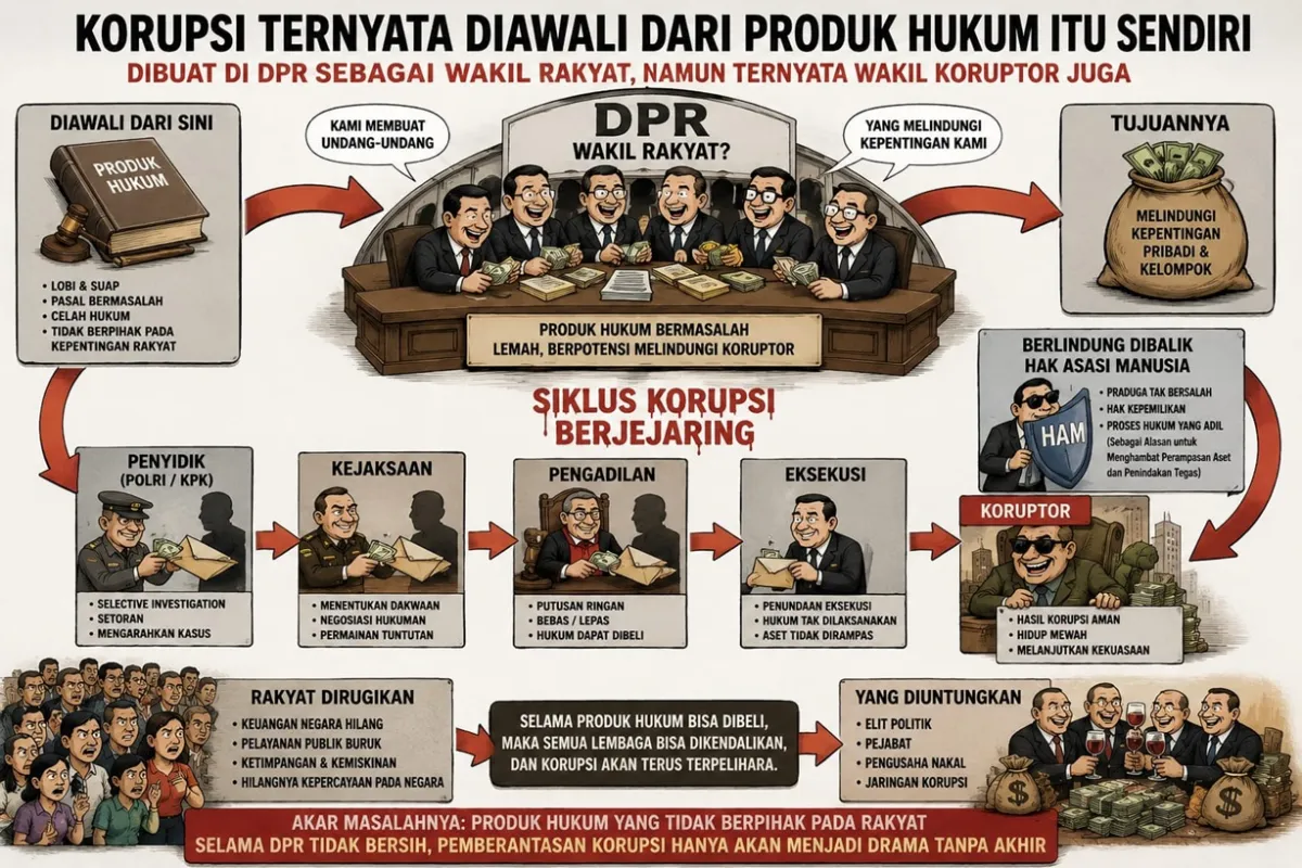 Korupsi Berjejaring dan Ujian Negara Hukum: Perdebatan Perampasan Aset hingga Krisis Etika Demokrasi