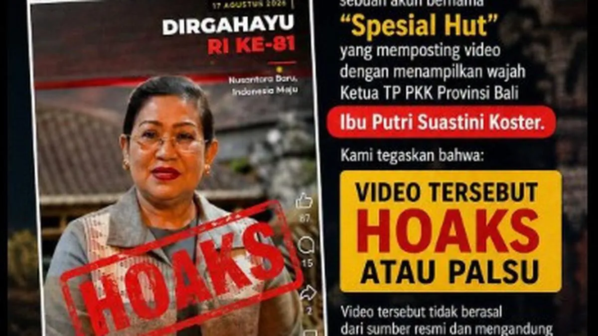 Pemprov Bali Tegaskan Video Undian Berhadiah Catut Putri Koster adalah Hoaks Berbasis AI