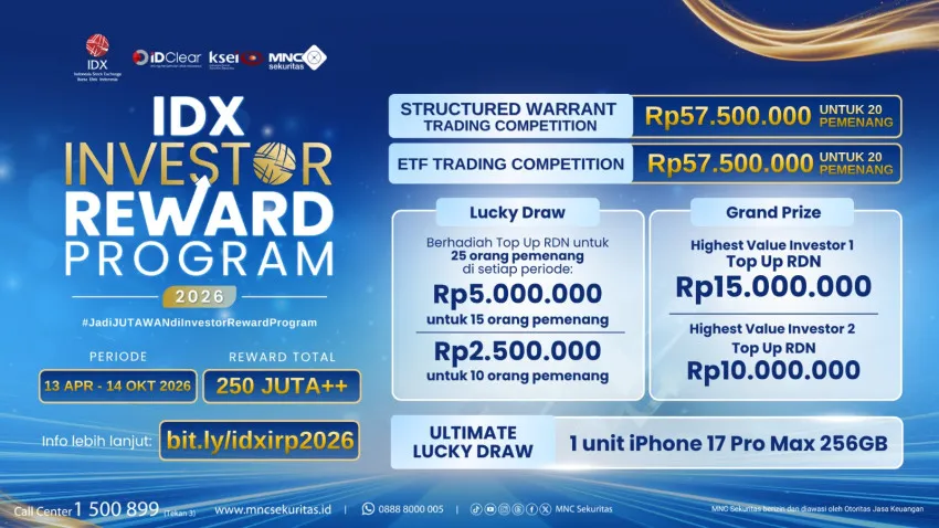 BEI Gelar Investor Reward Program 2026 untuk Transaksi ETF dan Waran Terstruktur