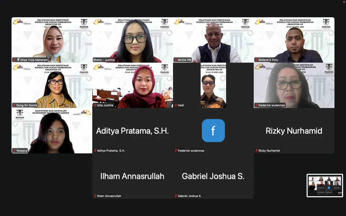 Justitia Training Center Gelar Pelatihan Konsultan Hukum Perbankan Angkatan XX, Soroti Risiko Hukum dan Transformasi Digital