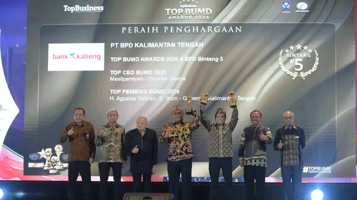 Bank Kalteng Meraih TOP BUMD Awards 2026 Predikat Bintang 5