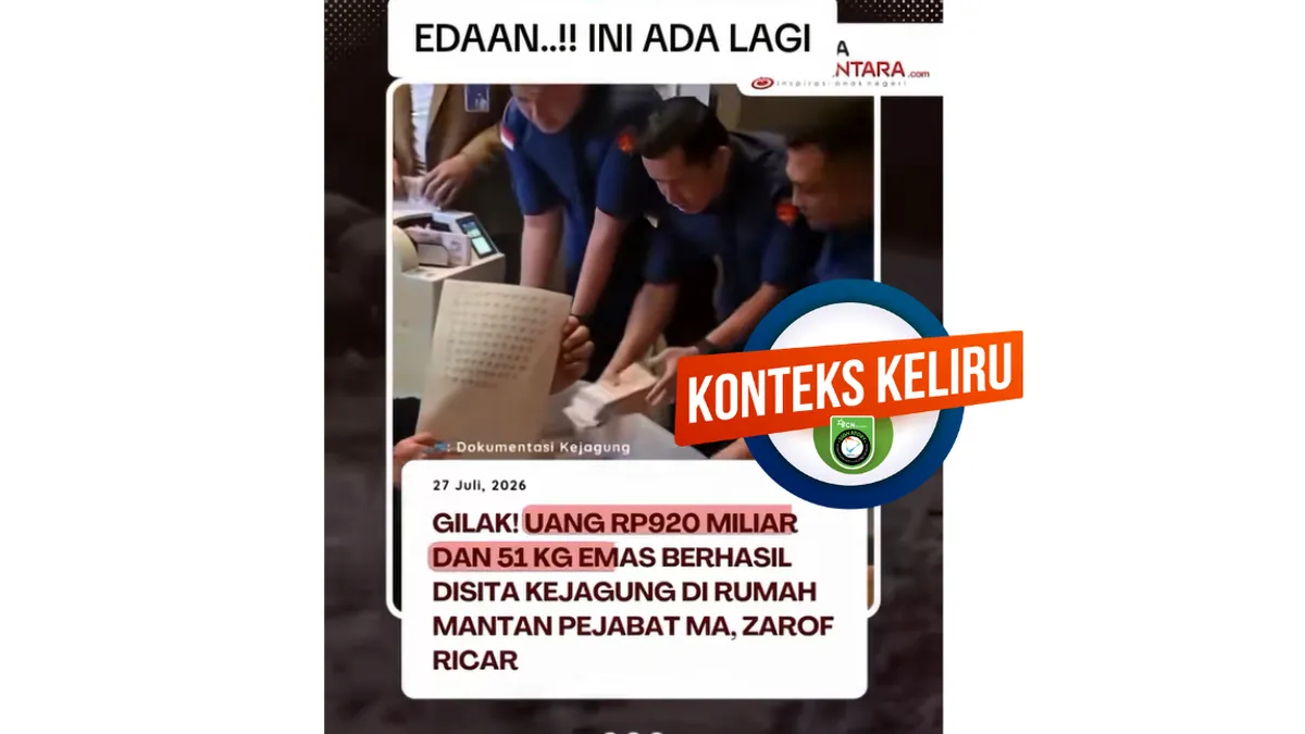 Narasi Temuan Emas 51 Kg dan Uang Rp 920 Miliar di Rumah Eks Pejabat MA Beredar Lagi, Peristiwanya Terjadi pada 2024