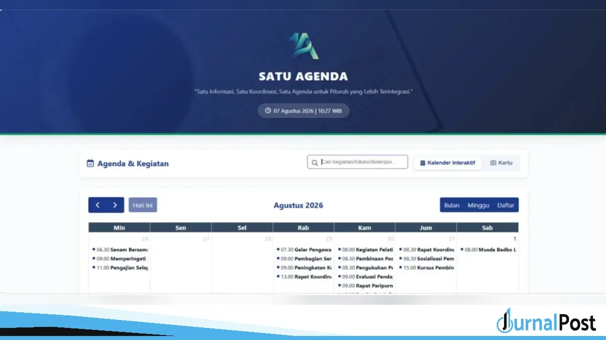 Kecamatan Pituruh Luncurkan Platform Digital “Satu Agenda” untuk Integrasi Jadwal dan Transparansi Informasi