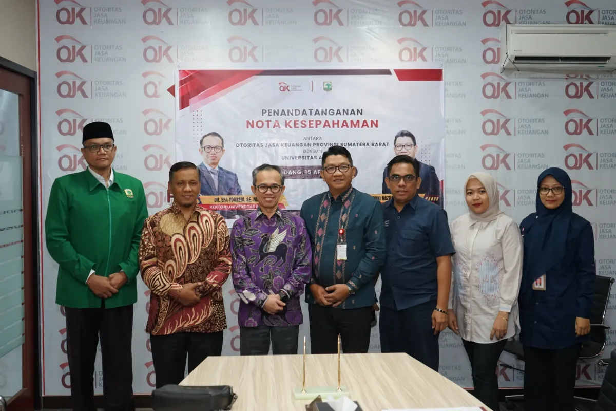 OJK Sumbar dan Universitas Andalas Sepakati Kerja Sama Dorong Literasi dan Inklusi Keuangan