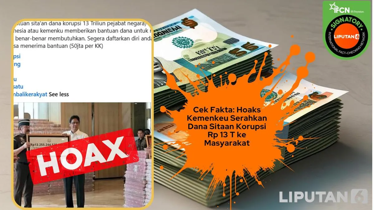 Cek Fakta: Foto Penyerahan Uang Sitaan Korupsi CPO Disalahgunakan untuk Hoaks Bantuan Rp50 Juta per Keluarga