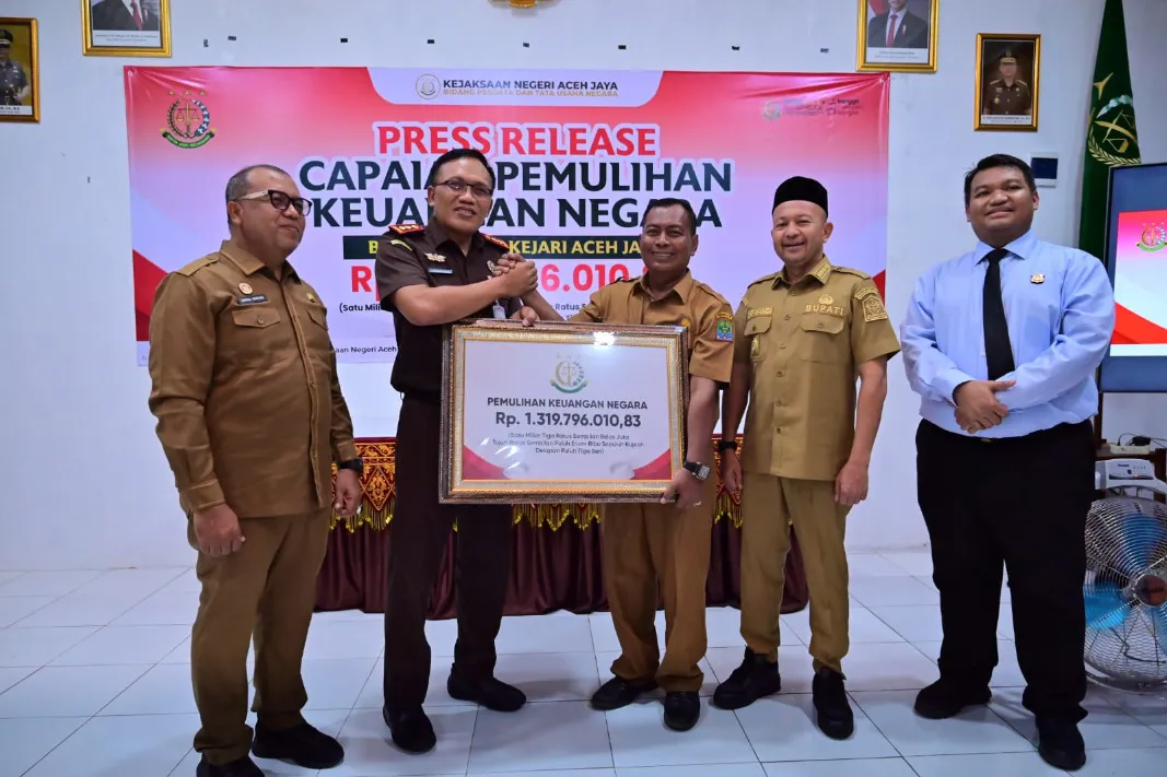 Pemkab Aceh Jaya Apresiasi Kejari atas Pemulihan Keuangan Negara Rp1,319 Miliar